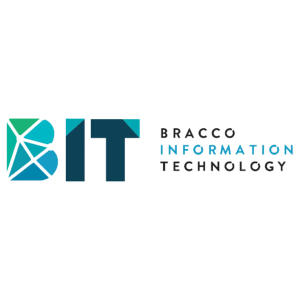 Logo di BIT S.R.L. con il testo 'BIT Bracco Information Technology' e elementi grafici colorati.